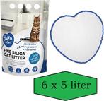 Duvo+ Premium Fijne Silica kattenbakvulling wit 6x5 liter, Dieren en Toebehoren, Verzenden, Nieuw