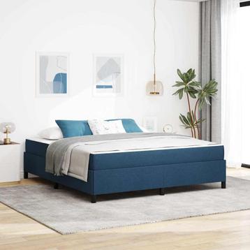 vidaXL Boxspring bed Blauw en Zwart 180 x 200 cm beschikbaar voor biedingen