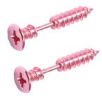 Fako Bijoux® - Oorbellen - Schroef - Schroeven - Roze, Verzenden, Nieuw