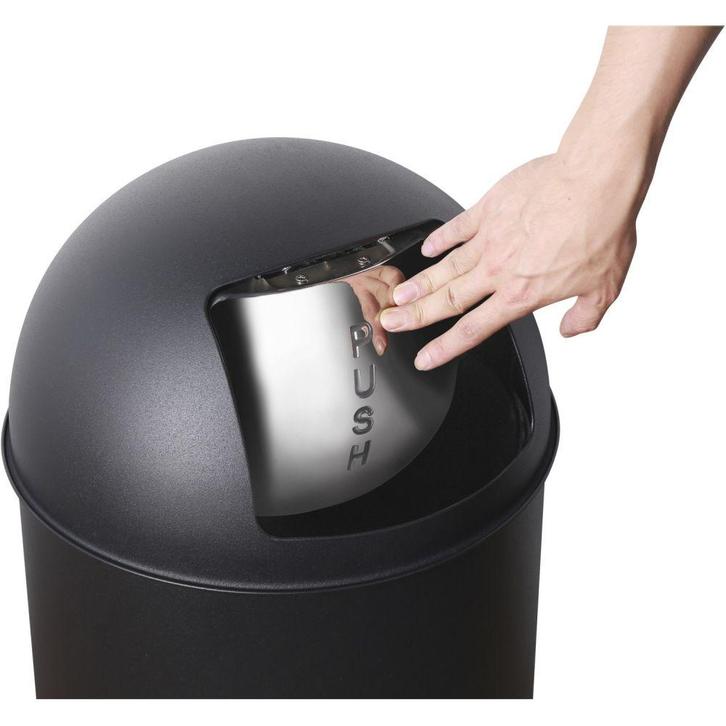 Practo Home pushafvalbak 35l - retro zwart, Huis en Inrichting, Woonaccessoires | Prullenbakken, Nieuw, Verzenden