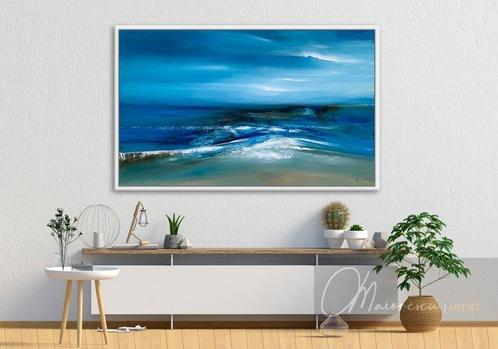 Maiorescu Florian - Waves on the beach - XXL, Antiek en Kunst, Kunst | Schilderijen | Modern