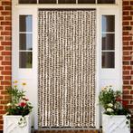 vidaXL Vliegengordijn 90x200 cm chenille beige en bruin, Huis en Inrichting, Stoffering | Gordijnen en Lamellen, Verzenden, Nieuw