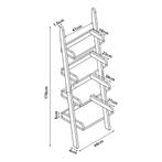 [en.casa] Badkamerrek Göinge bamboe ladderplank met 4 planke, Verzenden, Nieuw