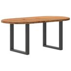 vidaXL Eettafel 180x90x74 cm ovaal massief eikenhout, Verzenden, Nieuw