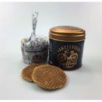 Stroopwafels in blik Amsterdam Holland goud, Verzamelen, Verzenden, Nieuw