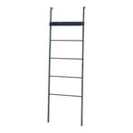 Kledingrek Øksnes ladderplank 160x50x27,5 cm zwart [en.casa], Doe-het-zelf en Verbouw, Ladders en Trappen, Verzenden, Nieuw