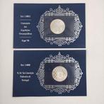 Portugal. Silver 2x 1.000 Escudos Commemorative Coins, Postzegels en Munten