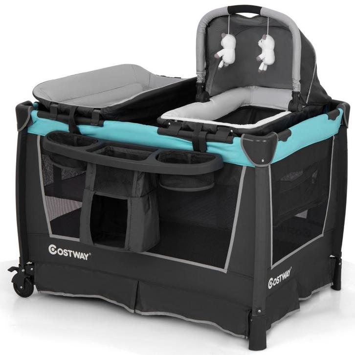 LIVSK 5-in-1 Babyreisset - Wieg, Babybedje, Commode, Box - O, Kinderen en Baby's, Babywiegjes en Ledikanten, Nieuw, Verzenden