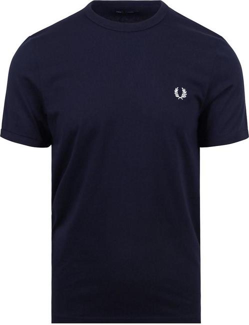 Fred Perry Ringer T-Shirt Navy maat 3XL Heren, Kleding | Heren, T-shirts, Blauw, Nieuw, Overige maten, Verzenden