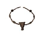 Grieks-Romeins Bronzen kop van een stier met antieke