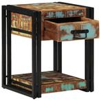 vidaXL Nachtkastje Multikleur 40 x 40 x 50 cm massief, Huis en Inrichting, Minder dan 45 cm, Verzenden, Nieuw, Minder dan 55 cm