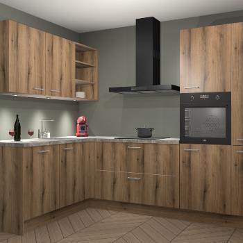 Goud Eiken keuken Cognac 99272, Huis en Inrichting, Keuken | Complete keukens, Verzenden