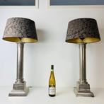 Tafellamp - Aluminium - Twee Empire stijl tafellampen