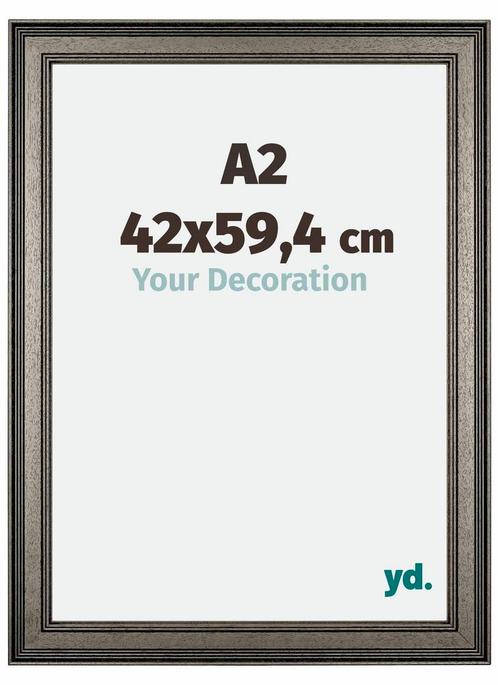 Fotolijst A2 - 42x59,4 cm - Zilver - Hout - Liverpool, Huis en Inrichting, Woonaccessoires | Lijsten, Nieuw, Verzenden
