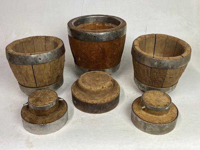 Werkgereedschap (3) - 3 oude kaasmallen gouda, Antiek en Kunst, Curiosa en Brocante