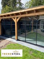 Glazen schuifdeuren STEELLOOK voor Overkapping met montage !, Tuin en Terras, Overkappingen, Nieuw, Veranda