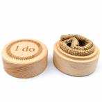 Houten ringendoosje met dekseltje en de tekst I Do, Verzenden, Nieuw, Feestartikel, Geboorte of Huwelijk