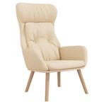 Creme Relaxstoel - Stof - Tweedekansje voor Jou! OP=OP, Ophalen of Verzenden, Nieuw, Wit