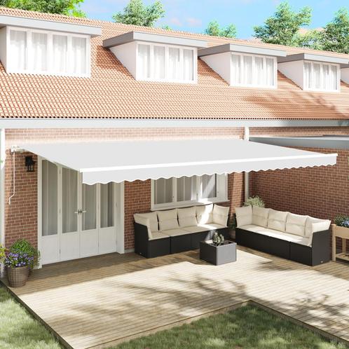 vidaXL Luifel Wit 600 × 350 cm Wit, Tuin en Terras, Zonneschermen, Nieuw, Verzenden