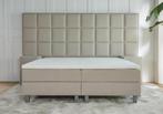 ACTIE! Boxspring Napoli 140 200 Beige, Verzenden, Beige, Nieuw, 140 cm