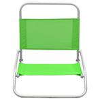 Strandstoelen 2 st inklapbaar stof groen (Tafels-Stoelen), Nieuw, Verzenden