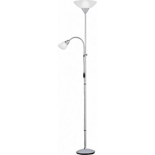 LED Vloerlamp - Trion Erza - E27 Fitting - Rond - Mat Titaan, Huis en Inrichting, Lampen | Vloerlampen, Nieuw, Metaal, Ophalen of Verzenden