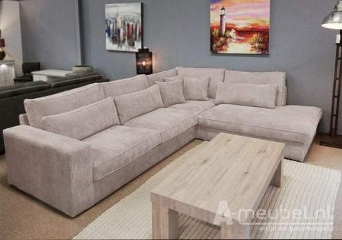 Hoekbank Ijsselstein - hoekbanken - Zilver, Huis en Inrichting, Banken | Sofa's en Chaises Longues, Nieuw, Stof