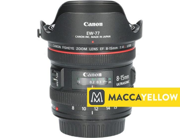 Canon EF 8-15mm f/4.0L USM Fisheye met garantie, Audio, Tv en Foto, Fotografie | Lenzen en Objectieven, Groothoek Fisheye-lens