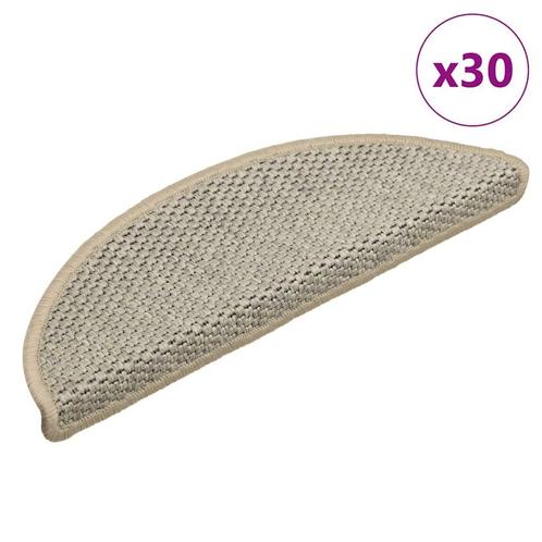 vidaXL Trapmatten zelfklevend Sisal-Look 30 st 56x17x3 cm, Doe-het-zelf en Verbouw, Ladders en Trappen, Nieuw, Verzenden