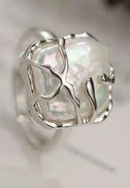 Zonder Minimumprijs - Ring Zilver Parel - Ring 925, Sieraden, Tassen en Uiterlijk, Ringen, Nieuw