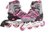 Street Rider Inlineskates Junior Aluminium Roze/grijs Mt, Sport en Fitness, Skeelers, Ophalen of Verzenden, Zo goed als nieuw