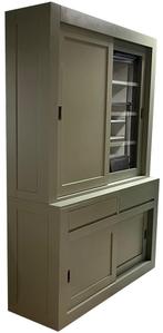 Buffetkast XL Engels groen Leek 160 x 220cm dichte deur, Huis en Inrichting, Ophalen of Verzenden, Nieuw