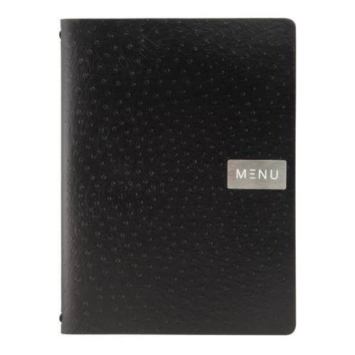 Menukaart | Leder | A4 | Zwart | Ego, Zakelijke goederen, Horeca | Keukenapparatuur, Nieuw in verpakking, Verzenden