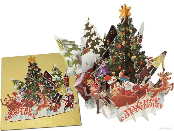 Kerstfeest Christmas Party | Kerstkaart pop-up kaart, Diversen, Wenskaarten, Verzenden