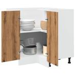 vidaXL Keukenkastje Lyon 75,5x75,5x81,5 cm bewerkt hout, Huis en Inrichting, Keuken | Keukenelementen, Verzenden, Nieuw, Bruin