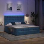 vidaXL Bed poef met matrassen en leds 200x200 cm fluweel, Overige maten, 200 cm, Stof, Verzenden