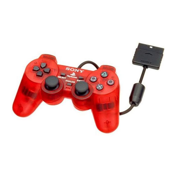 Sony PS2 Controller Dualshock 1 Transparant Red, Spelcomputers en Games, Spelcomputers | Sony PlayStation 1, Zo goed als nieuw