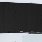 vidaXL Hangkast Zwarte Eik en Wit 50 x 31 x 100 cm Bewerkt, Huis en Inrichting, Keuken | Keukenelementen, Verzenden, Nieuw, Zwart