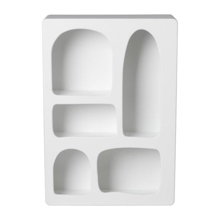 5 vakkenkast Zaha organic - MDF - 65x45x15 cm, Huis en Inrichting, Kasten | Wandmeubels, Verzenden