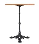 Teakhouten terras bistrotafel rond 60cm met gietijzeren voet