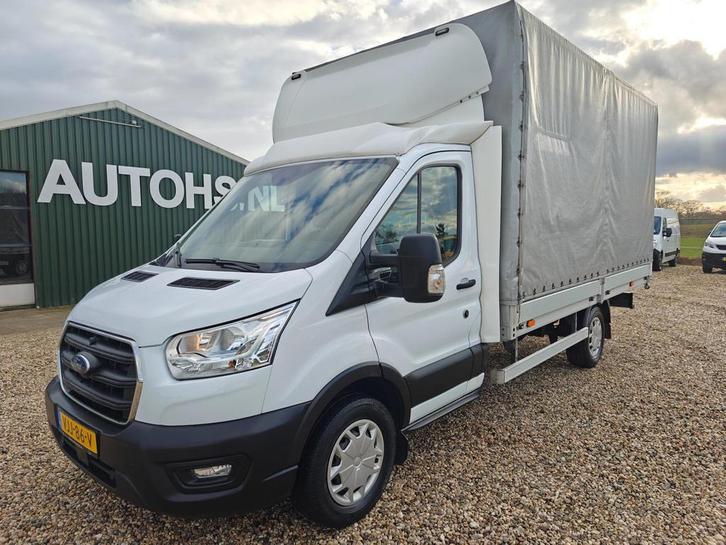 Ford Transit 350 2.0 TDCI L4H1, Pick up open laadbak , met h, Auto's, Bestelauto's, Dealer onderhouden, Lease, Zwart, Handgeschakeld