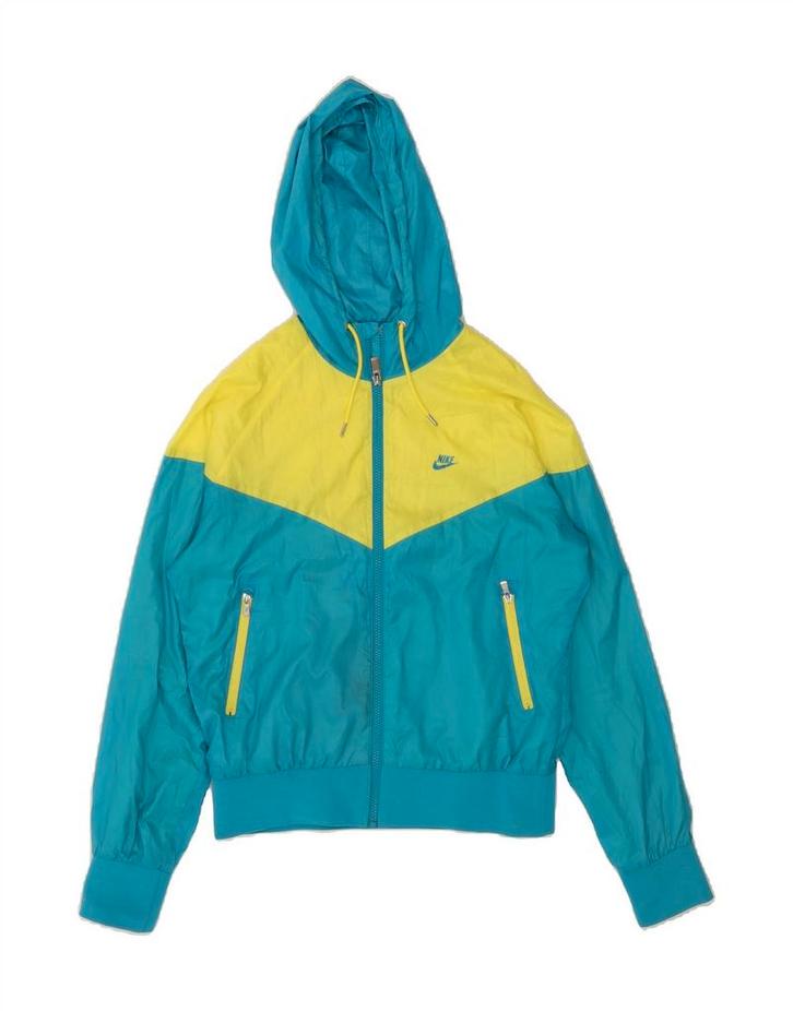 NIKE Womens Hooded Bomber Jacket UK 14 Medium Blue, Kleding | Dames, Jassen | Winter, Verzenden