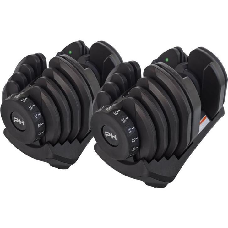 Verstelbare Dumbbells Set 40KG: 17 standen | Nu €150 Korting, Sport en Fitness, Fitnessmaterialen, Armen, Benen, Borst, Buik, Rug