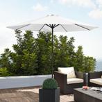 Tuin parasol stokparasol 300x230 cm wit, Tuin en Terras, Nieuw, Verzenden