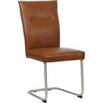 Leren eetkamerstoel Retro - Granada Savannah (cognac) - Sle, Huis en Inrichting, Stoelen, Overige kleuren, Nieuw, Leer, Ophalen of Verzenden