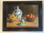 J. Muijs (1925-2015) - Stilleven met Keulse pot, appels en, Antiek en Kunst, Kunst | Schilderijen | Klassiek