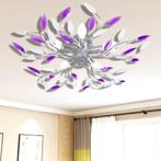Lamp met kristallen bladeren van acryl voor 5x E14 paars..., Verzenden
