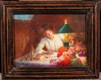 Léonie Michaud (1873-1947) - The flower girl, woman making