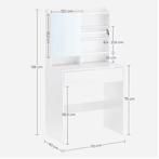 Make-uptafel met spiegel en lades, minimalistisch 70 cm, Verzenden, Nieuw