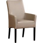 Leren eetkamerstoel Just met armleuning - Toledo Khaki, Huis en Inrichting, Stoelen, Bruin, Bohemian, Eigentijds, Klassiek, Retro, Romantisch, Scandinavisch